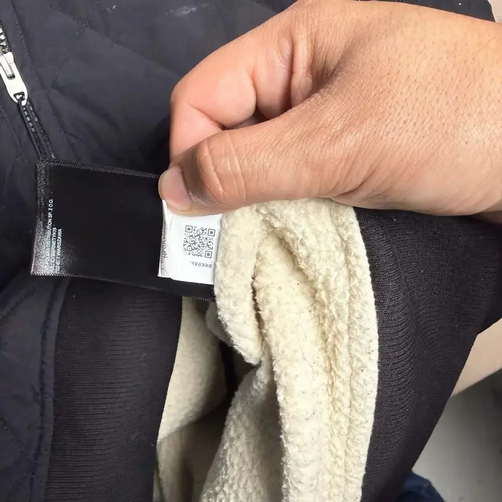 North Face Men's Cuchillo Full Zip Quilted Sherpa Lined Hoodie Jacket XL Black